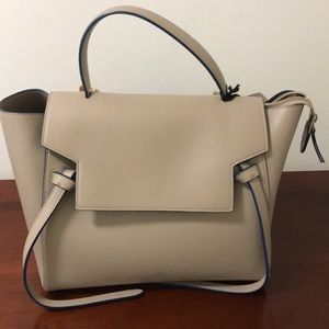 Celine Mini Belt Bag in taupe with blue detail